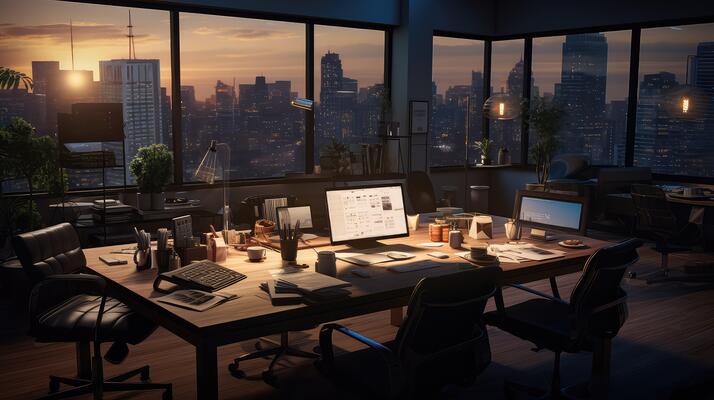IT Office Setup Icon